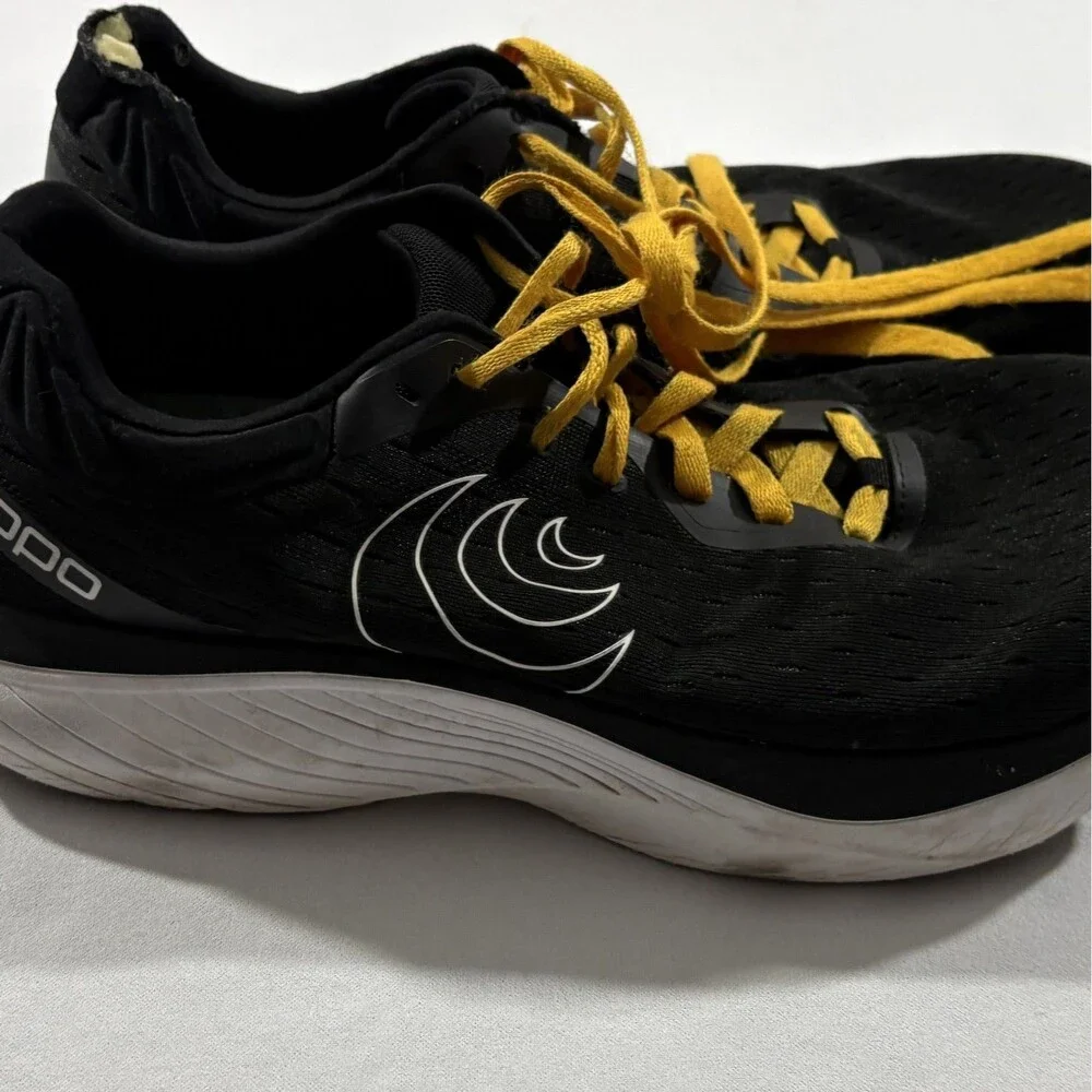 Topo Athletic Atmos Shoes Mens Wide Black White Road Running Sneakers Sz 12